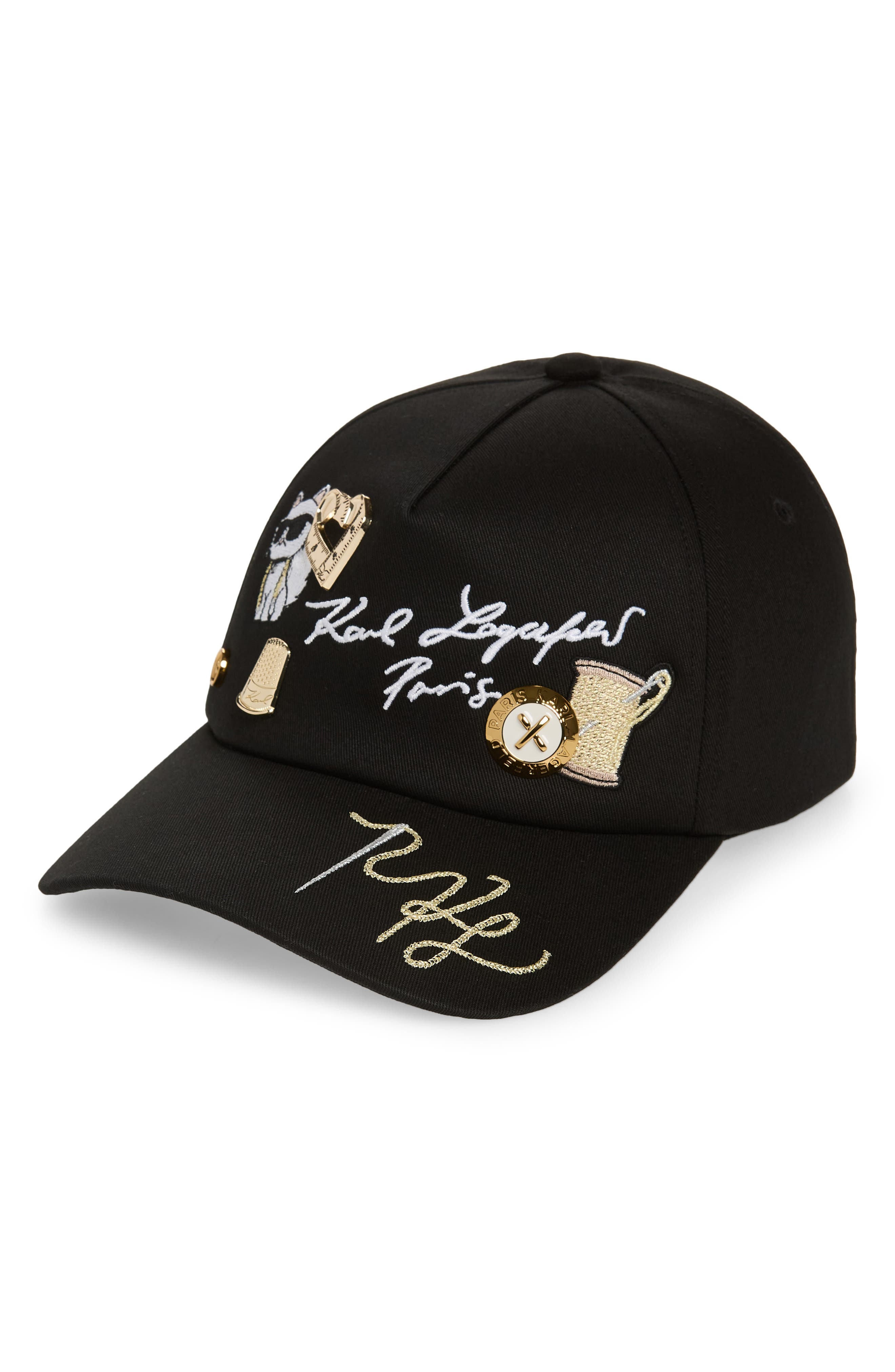 KARL LAGERFELD PARIS Karl Atelier Adjustable Baseball Cap
