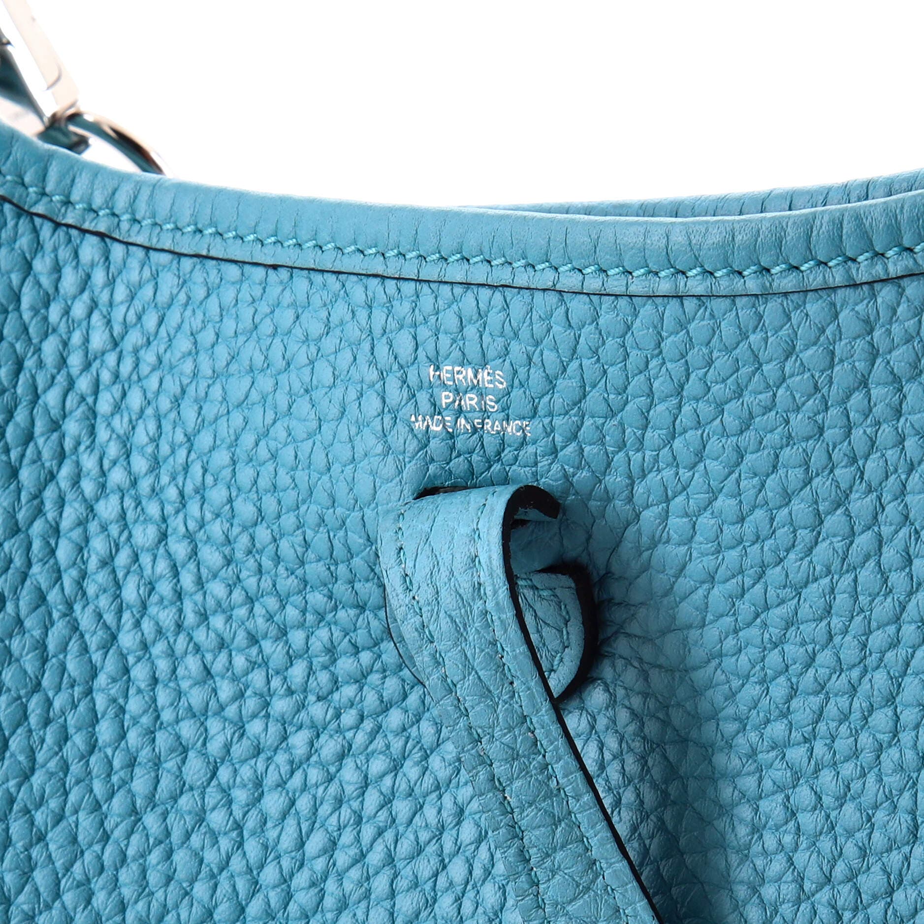 Pre-Owned Hermes Evelyne Bag Gen III Clemence TPM, Alternate, color, Bleu Atoll