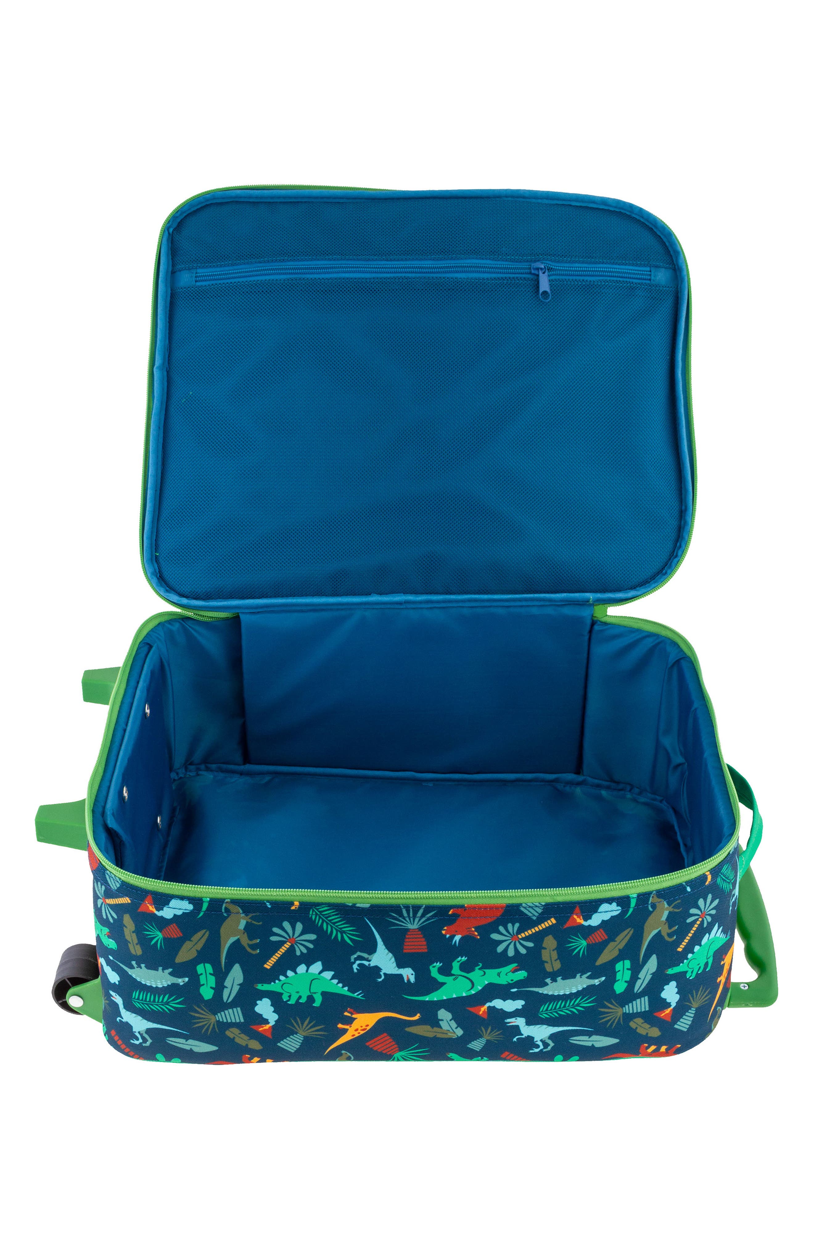 Stephen Joseph Kids' Print Rolling Luggage, Alternate, color, Green/ Blue