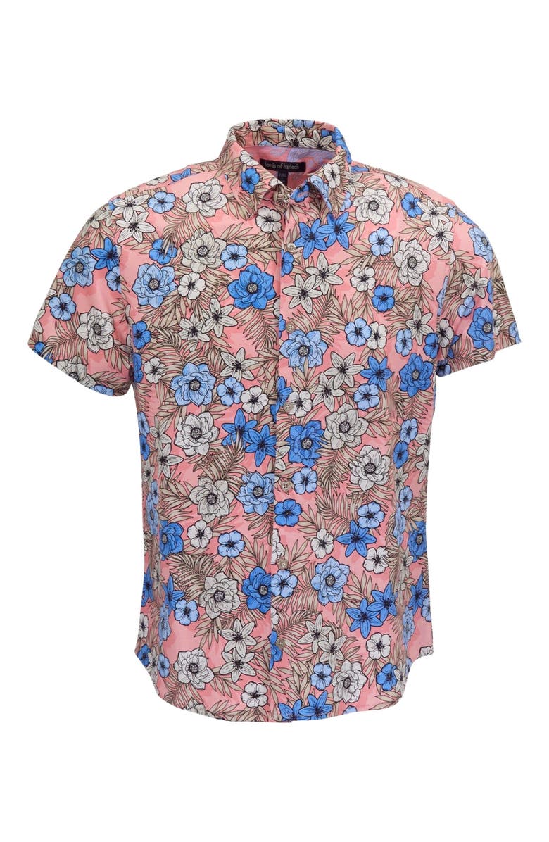 Lords of Harlech Tropical Mix Mens Knit Shirt, Alternate, color, Tropical Mix Coral