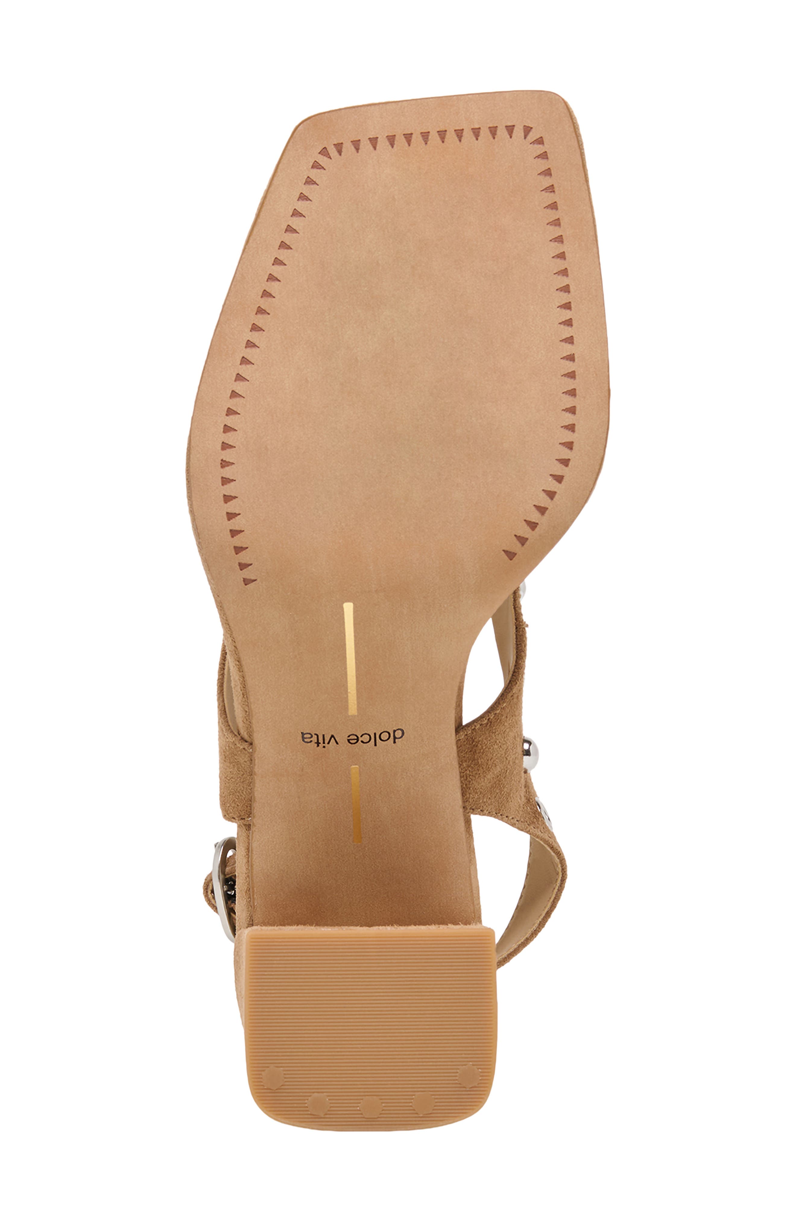 Dolce Vita Yves Stud Slingback Sandal, Alternate, color, Light Brown Suede