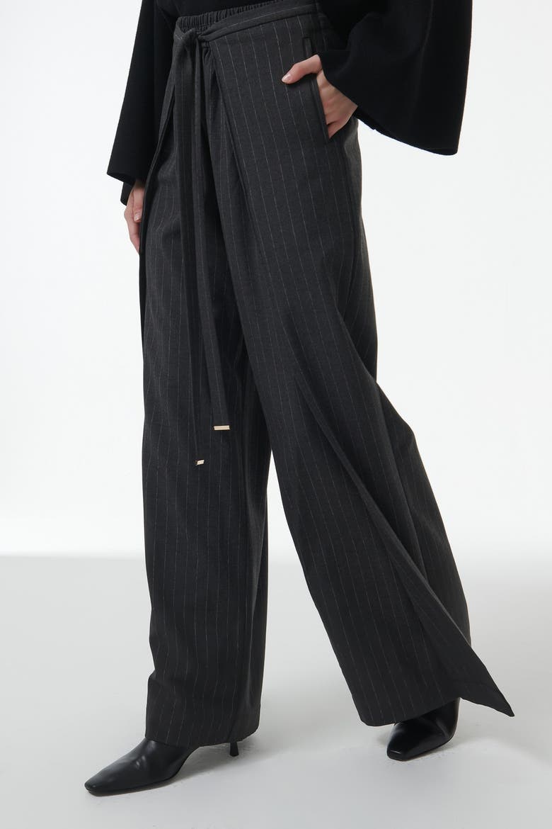 Wide-Leg Trousers, Alternate, color, Grey