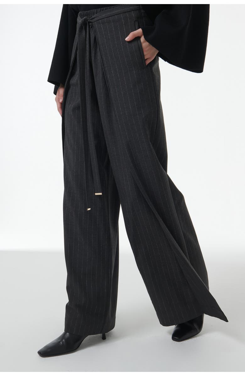 Leem Wide-Leg Trousers, Alternate, color, Grey