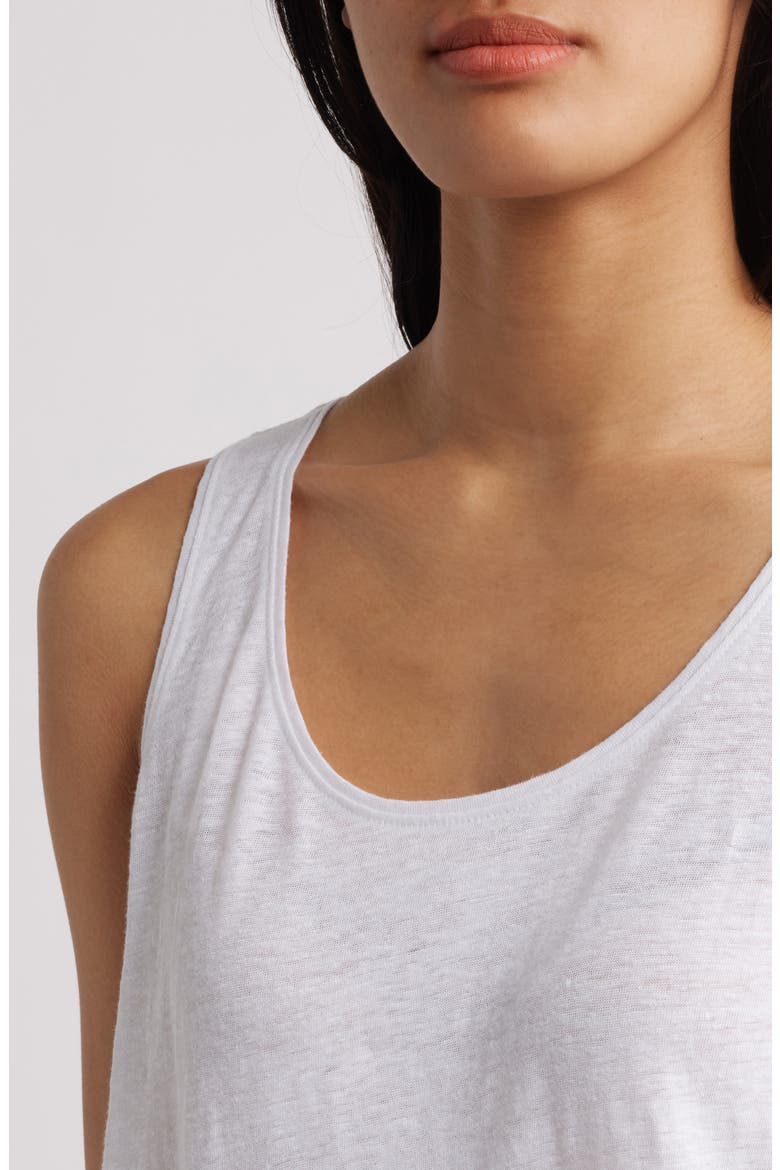 Organic Linen Tank, Alternate, color, WHITE