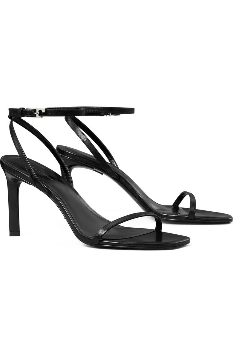 Tory Burch Gigi Leather Sandal, Main, color, Black
