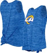 New Era Women's New Era Royal Los Angeles Rams Space Dye Tie-Back Tank Top
