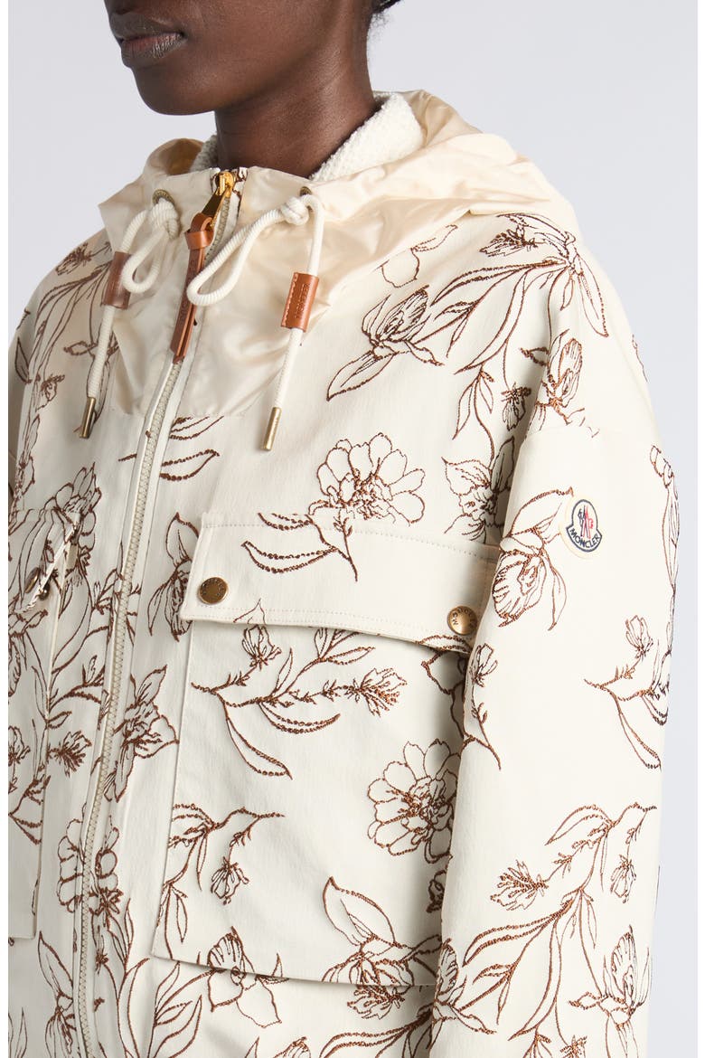 Nepeta Hooded Floral Brocade Jacket, Alternate, color, PRINT