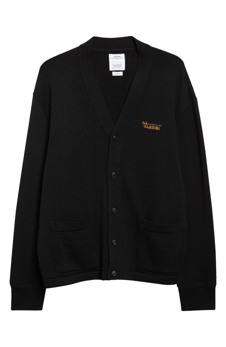 VISVIM Selmer Wool Cardigan, Main, color, Black