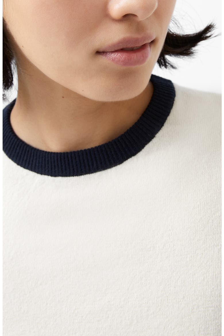 Babysoft Short Sleeve Sweater, Alternate, color, 10-CLASSIC CREAM-MARINE