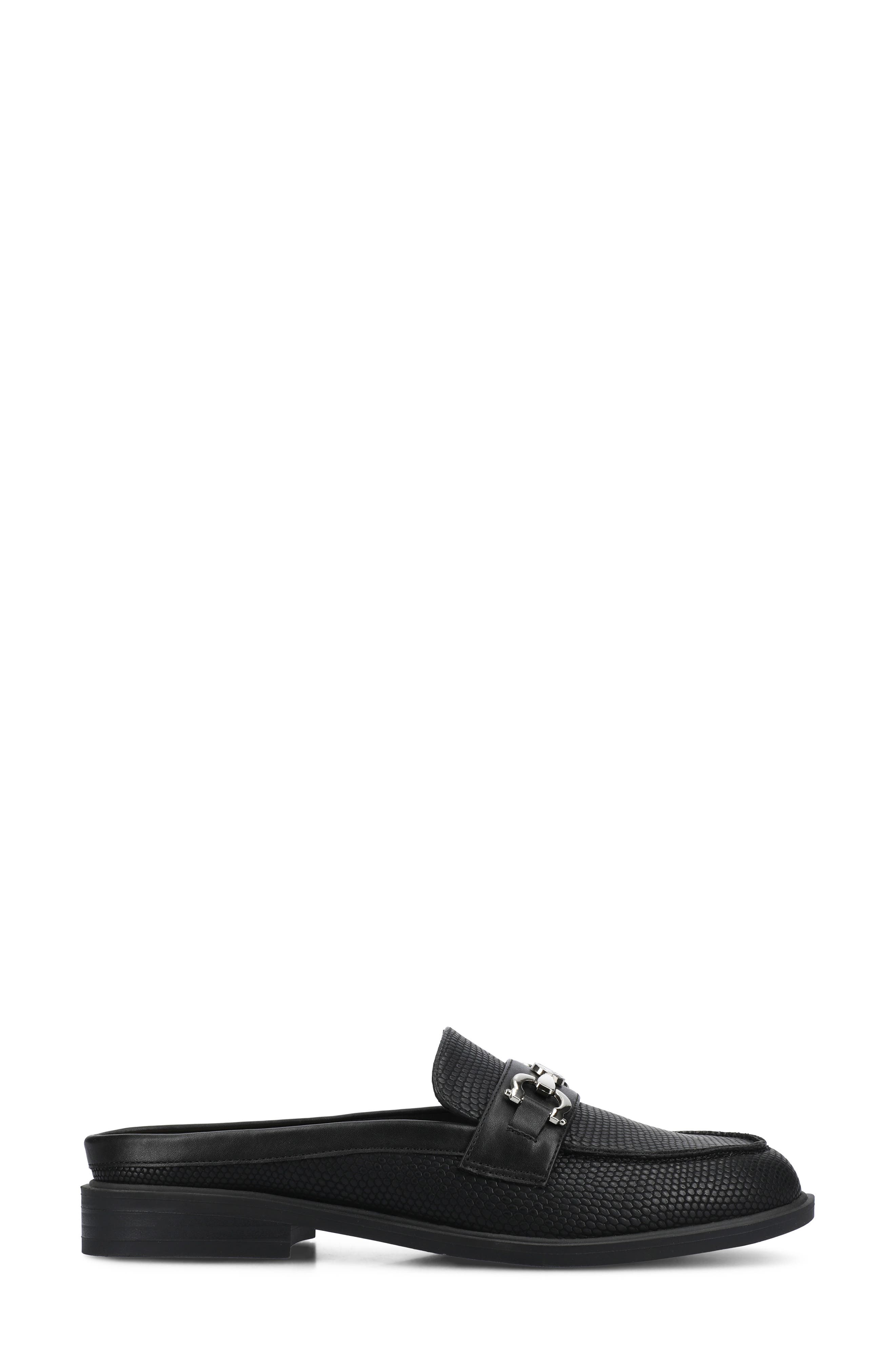 Journee Collection Rayla Bit Mule, Alternate, color, Black Lizard