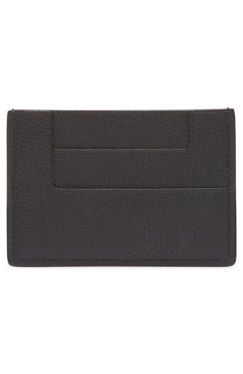 TOM FORD Grained Leather Card Holder, Alternate, color, 1N001 Black