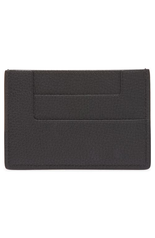 Tom Ford Grained Leather Card Holder In Black