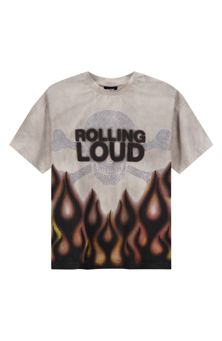 Rolling Loud Inferno Cotton Graphic T-Shirt, Alternate, color, Washed White