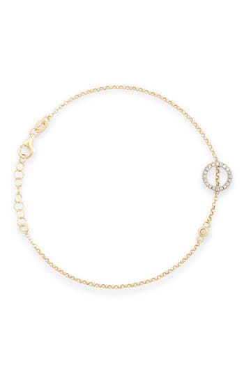 Meshmerise Diamond Initial Bezel Bracelet