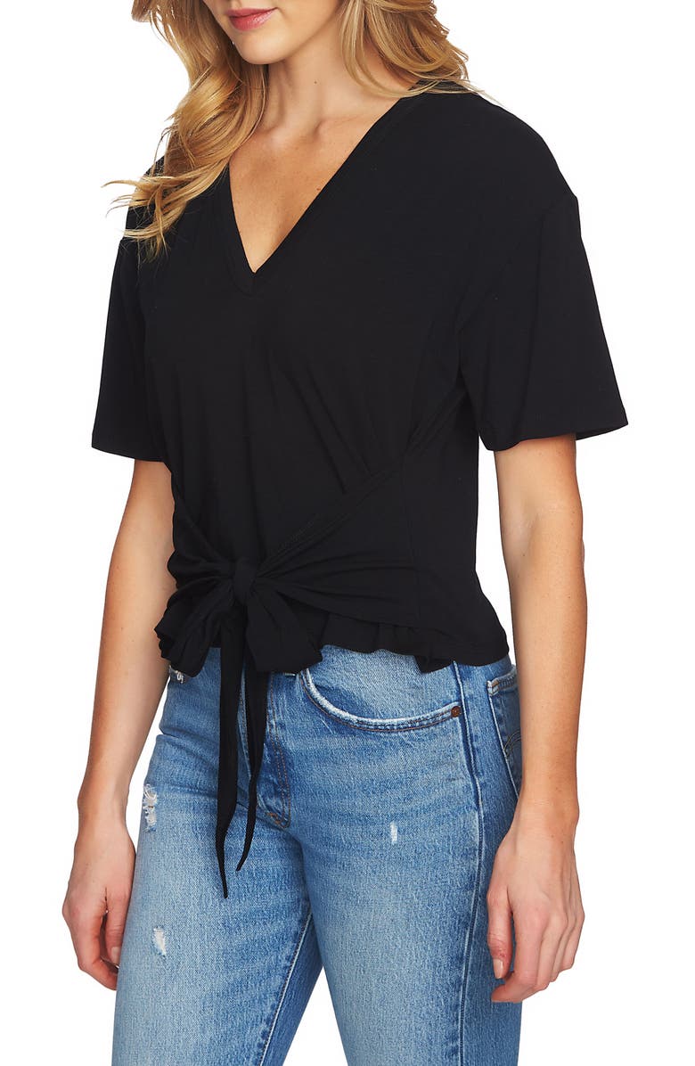 1.STATE Tie Front V-Neck Tee, Main, color, 