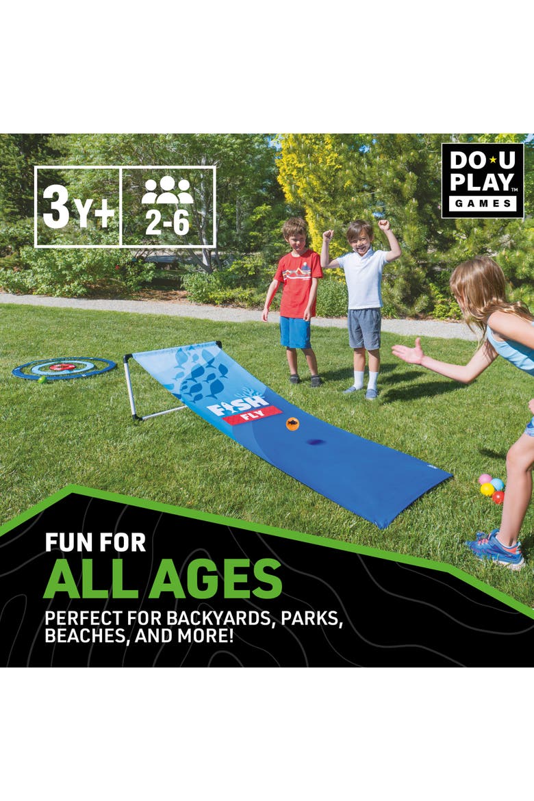Fish Fly Yard Game, Launch The Ball Off The Ramp, Family Game, Alternate, color, Multicolored