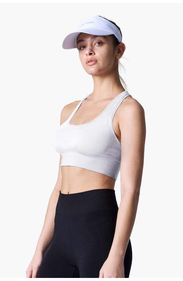 COZY ZERO Women's Tech Merino Mid-Support Sports Bra, Alternate, color, White