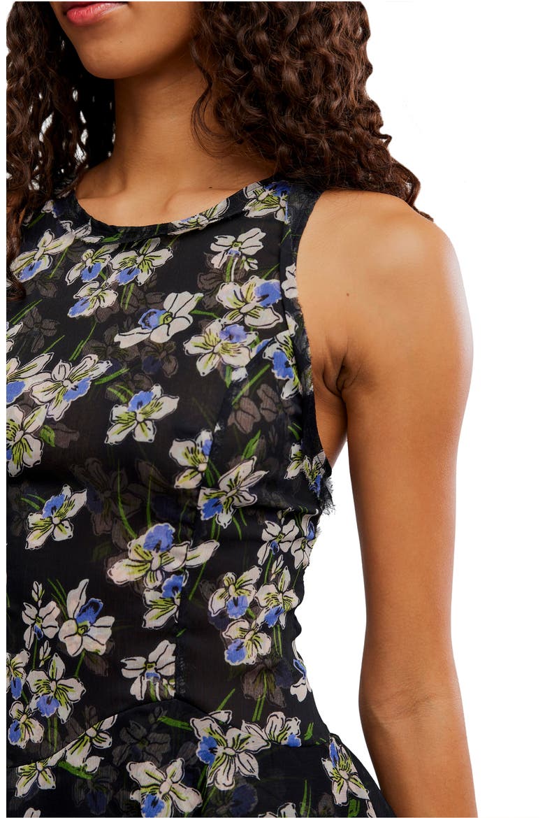 Raven Print Minidress, Alternate, color, MIDNIGHT COMBO