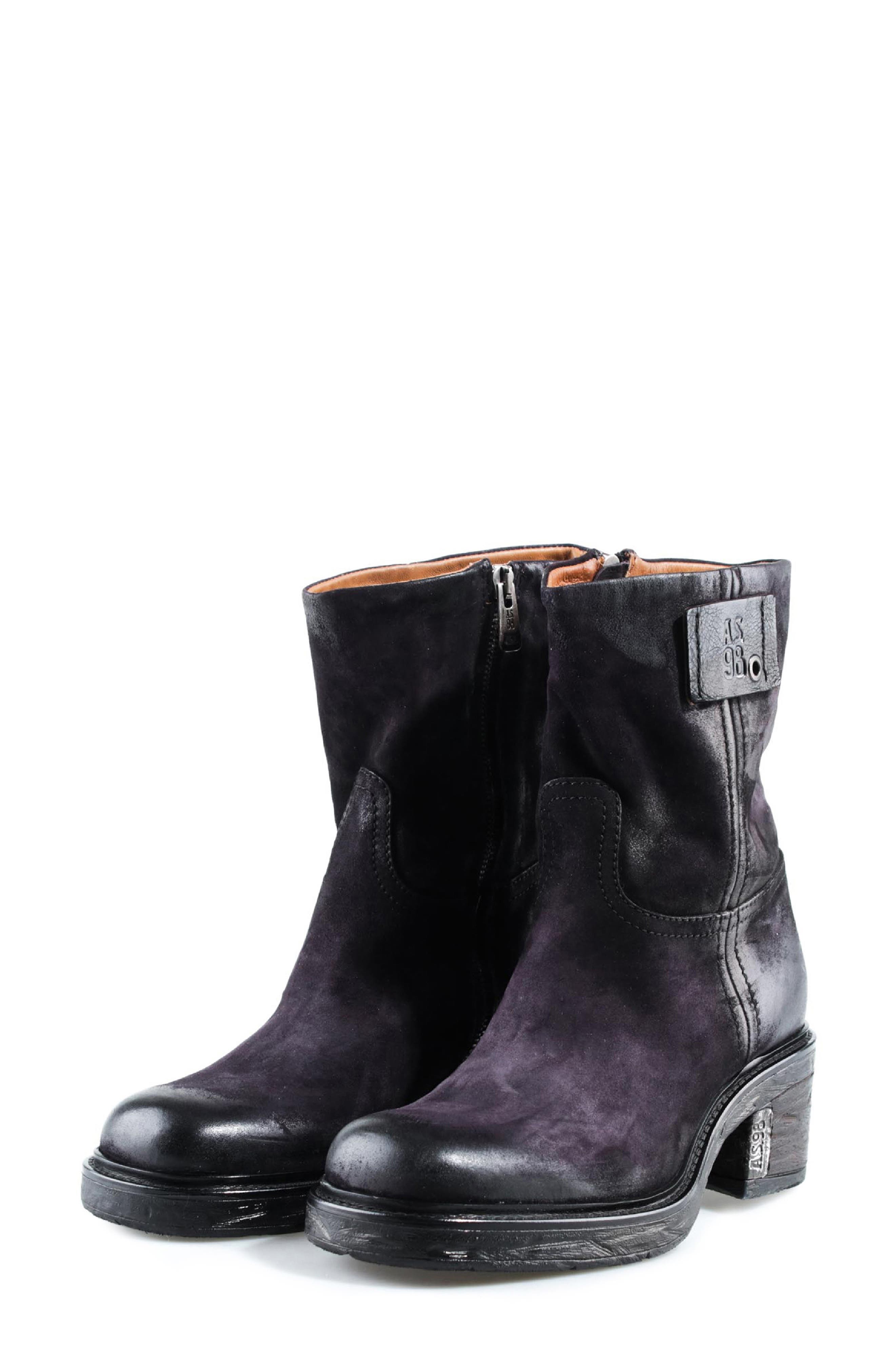 Slate Leather Bootie, Alternate, color, EGGPLANT