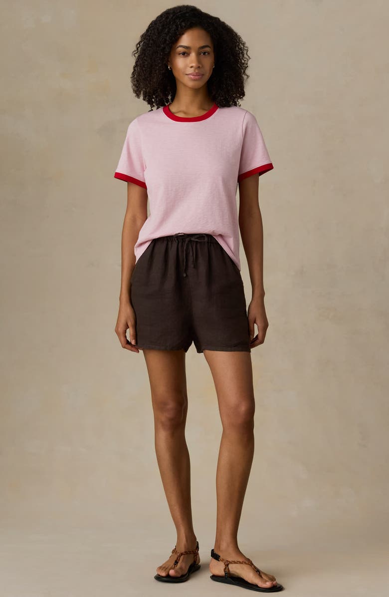 Faherty Laguna Montecito Linen Shorts, Alternate, color, Demitasse