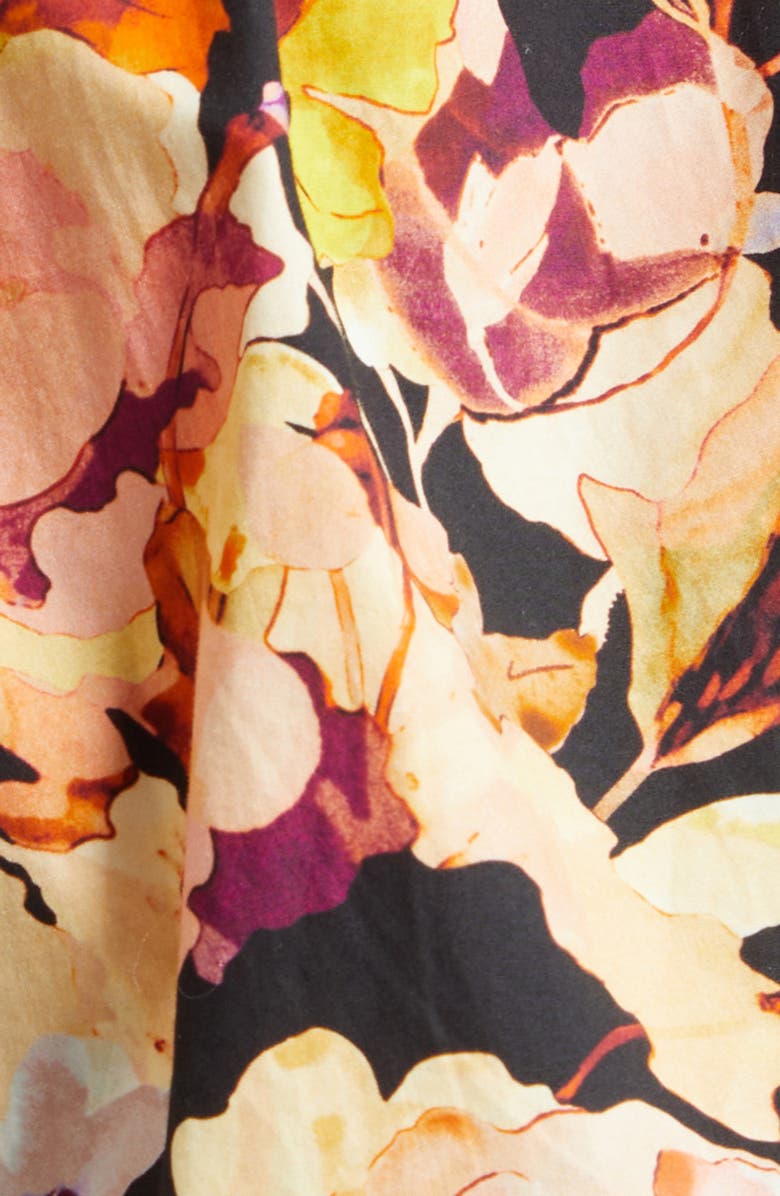 Ulla Johnson Rowan Floral Cotton Shorts, Alternate, color, Night Bloom