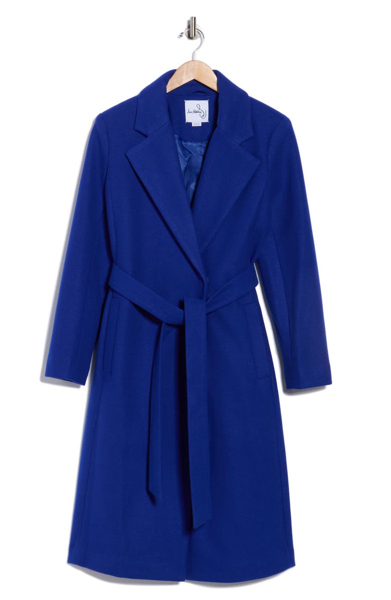 Sam Edelman Belted Wrap Coat, Alternate, color, Cobalt