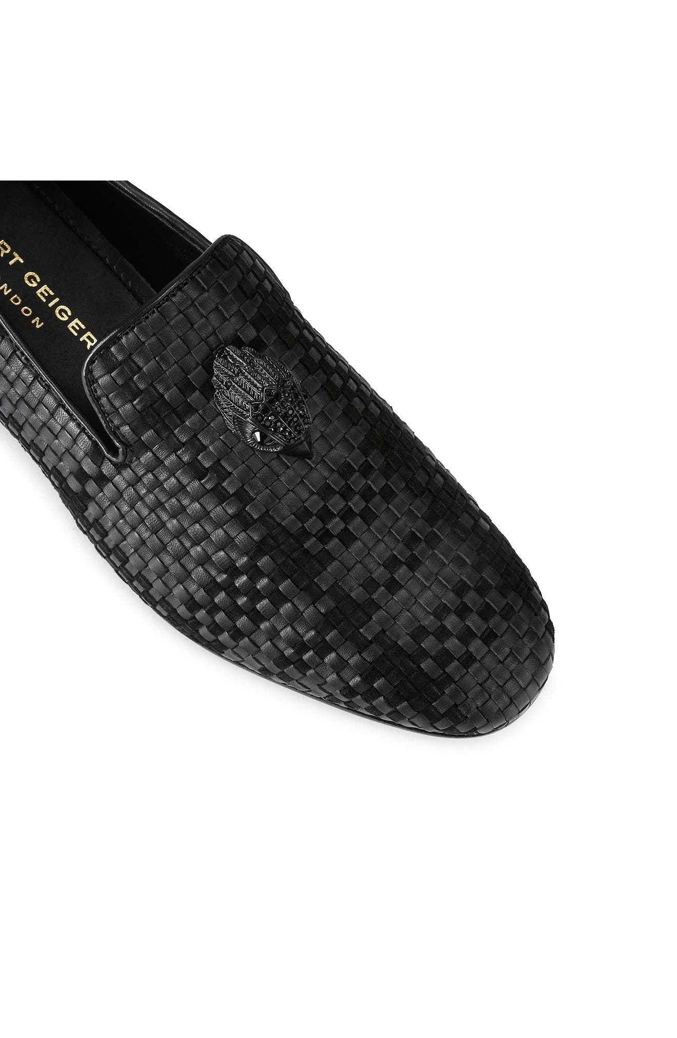 Kurt Geiger London Ace Woven Slip-On Loafer, Alternate, color, Charcoal