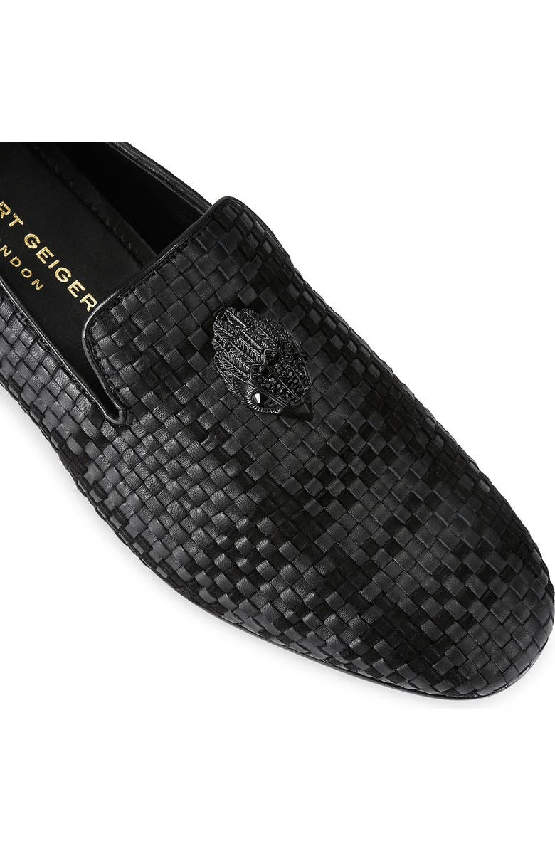 Kurt Geiger London Ace Woven Slip-On Loafer, Alternate, color, Charcoal