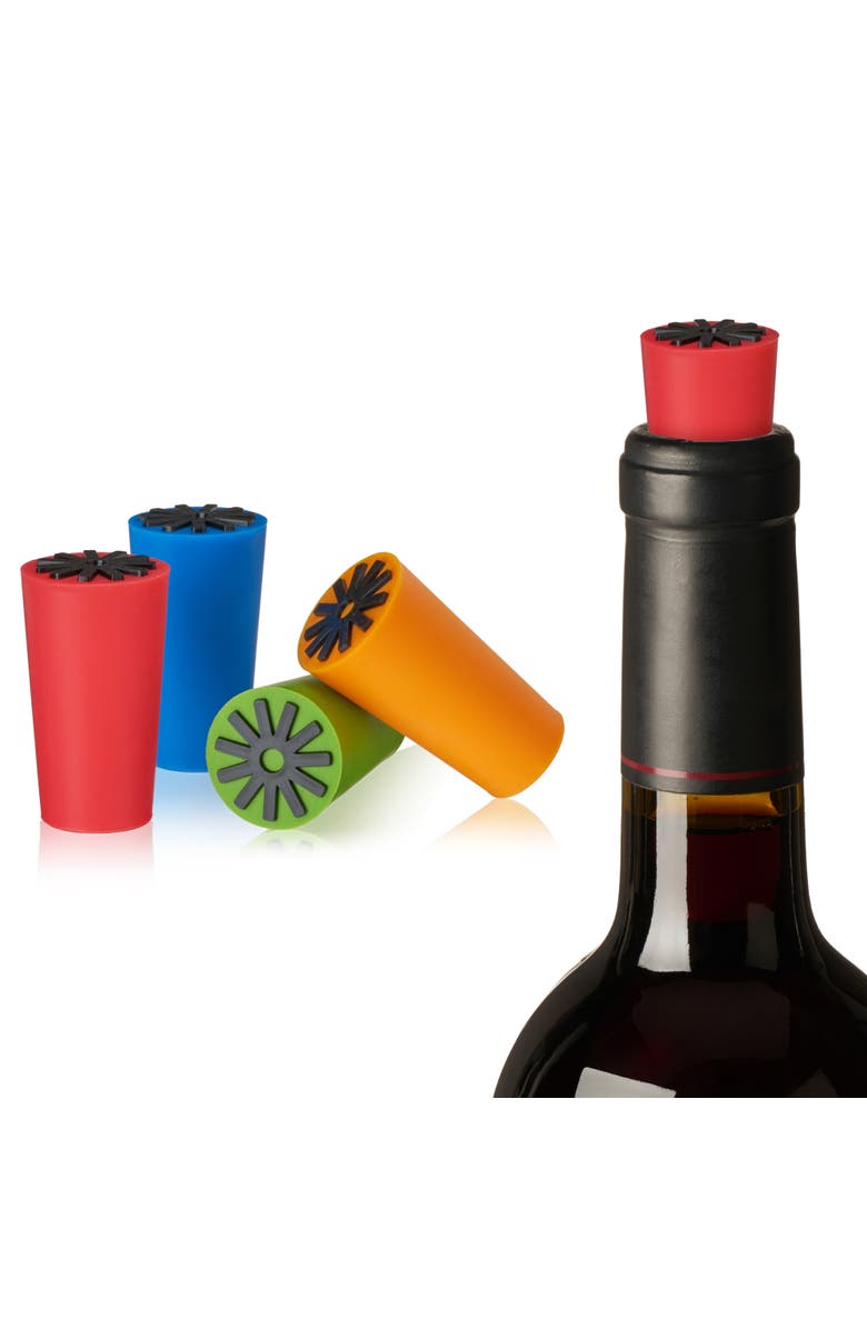 true Starburst Silicone Bottle Stoppers, Main, color, Multicolor