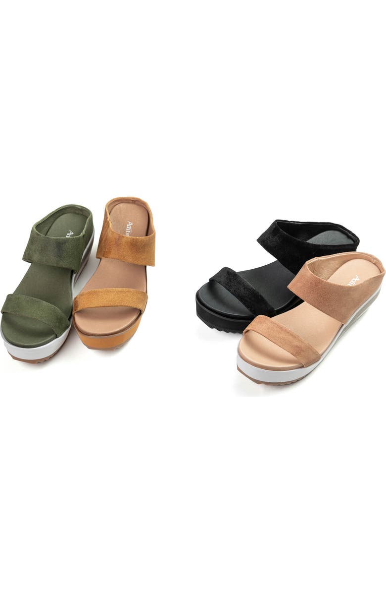 ANTELOPE Cascade Platform Wedge Sandal, Alternate, color, Cognac