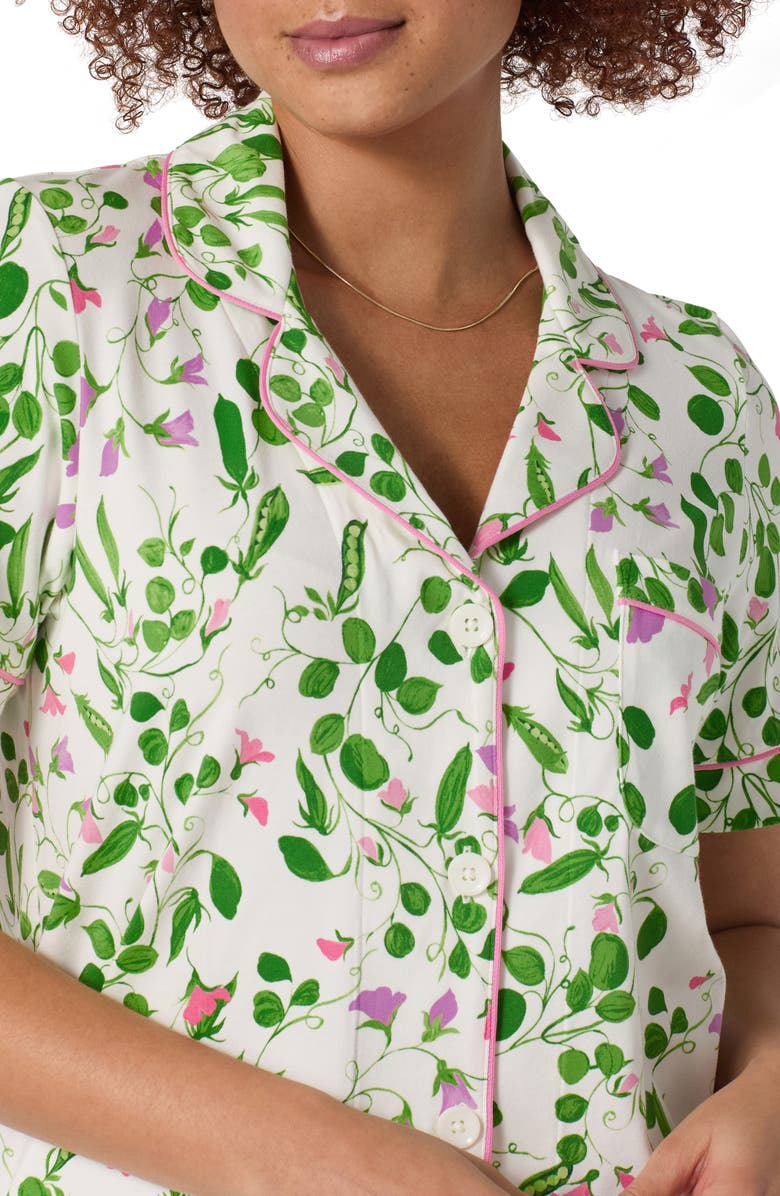 BedHead Pajamas Stretch Cotton Jersey Pajamas, Alternate, color, Peas In A Pod