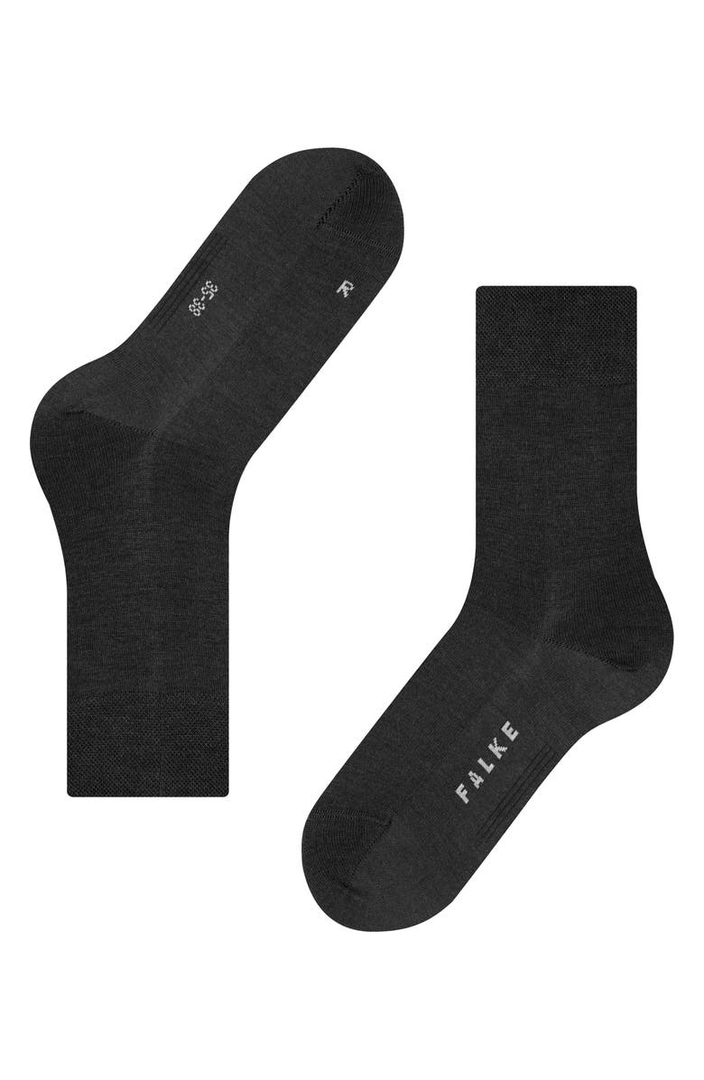 Falke Sensitive New York Crew Socks, Alternate, color, Black
