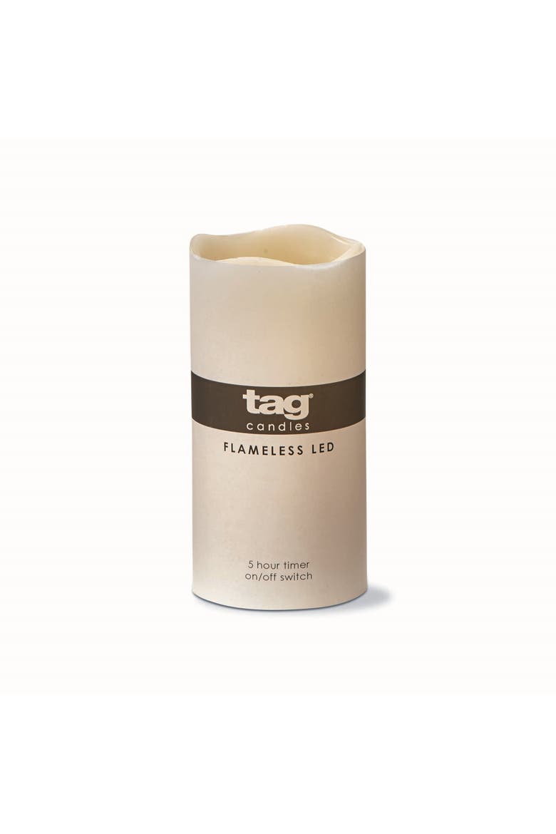 Light Up LED Pillar Candle with Timer for Home Decor Parties, Main, color, Beige