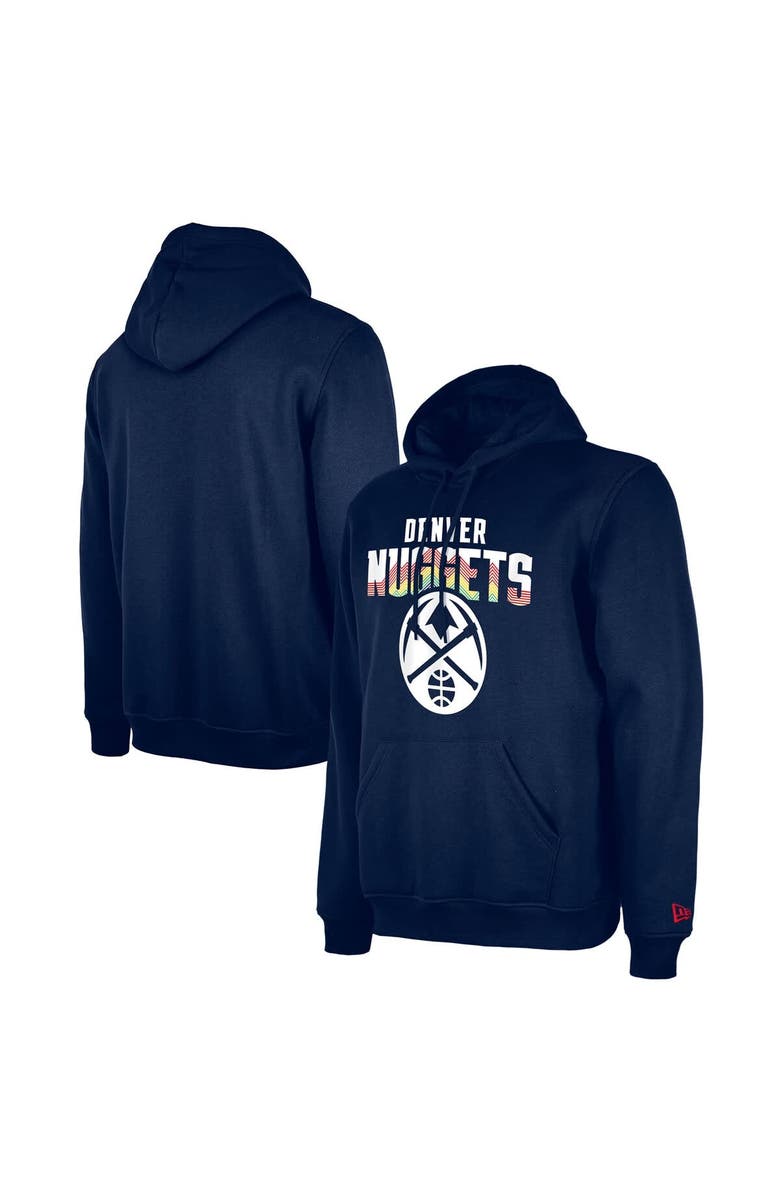 New Era Men's New Era  Navy Denver Nuggets 2024/25 City Edition Pullover Hoodie, Main, color, 
