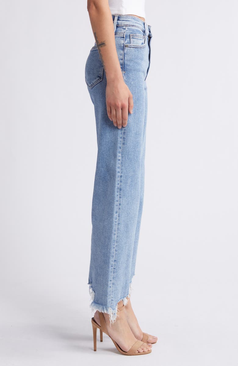 HIDDEN JEANS Frayed Hem Wide Leg Jeans, Alternate, color,