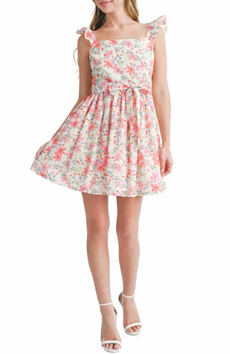Floral Eyelet Cotton Minidress