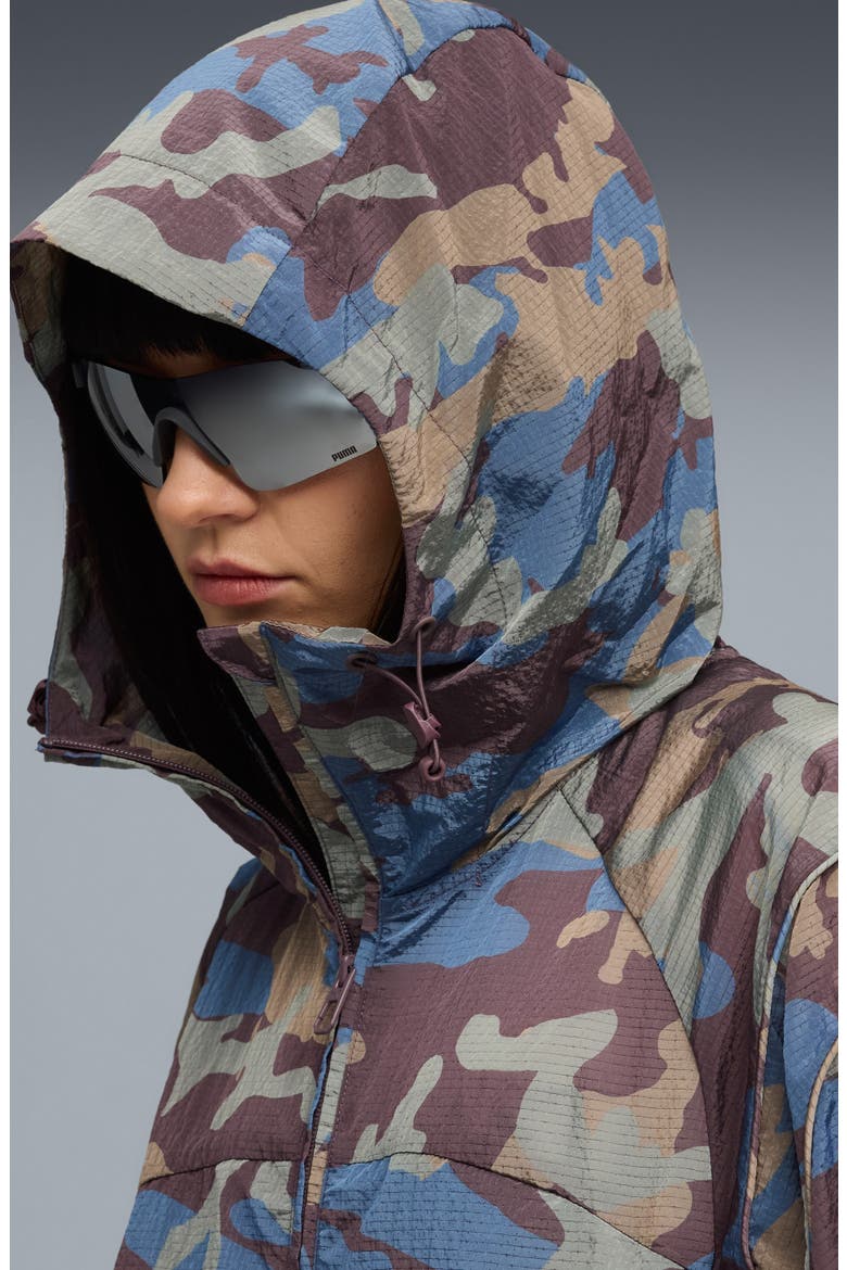 CLRT Camo Hooded Zip Jacket, Alternate, color, RAISIN