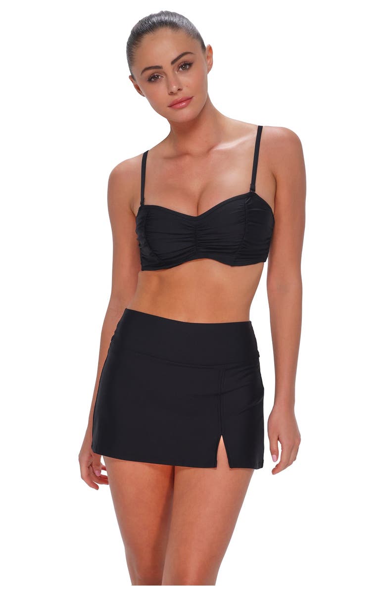 Sunsets Allison Swim Skirt Bottoms, Alternate, color, Black