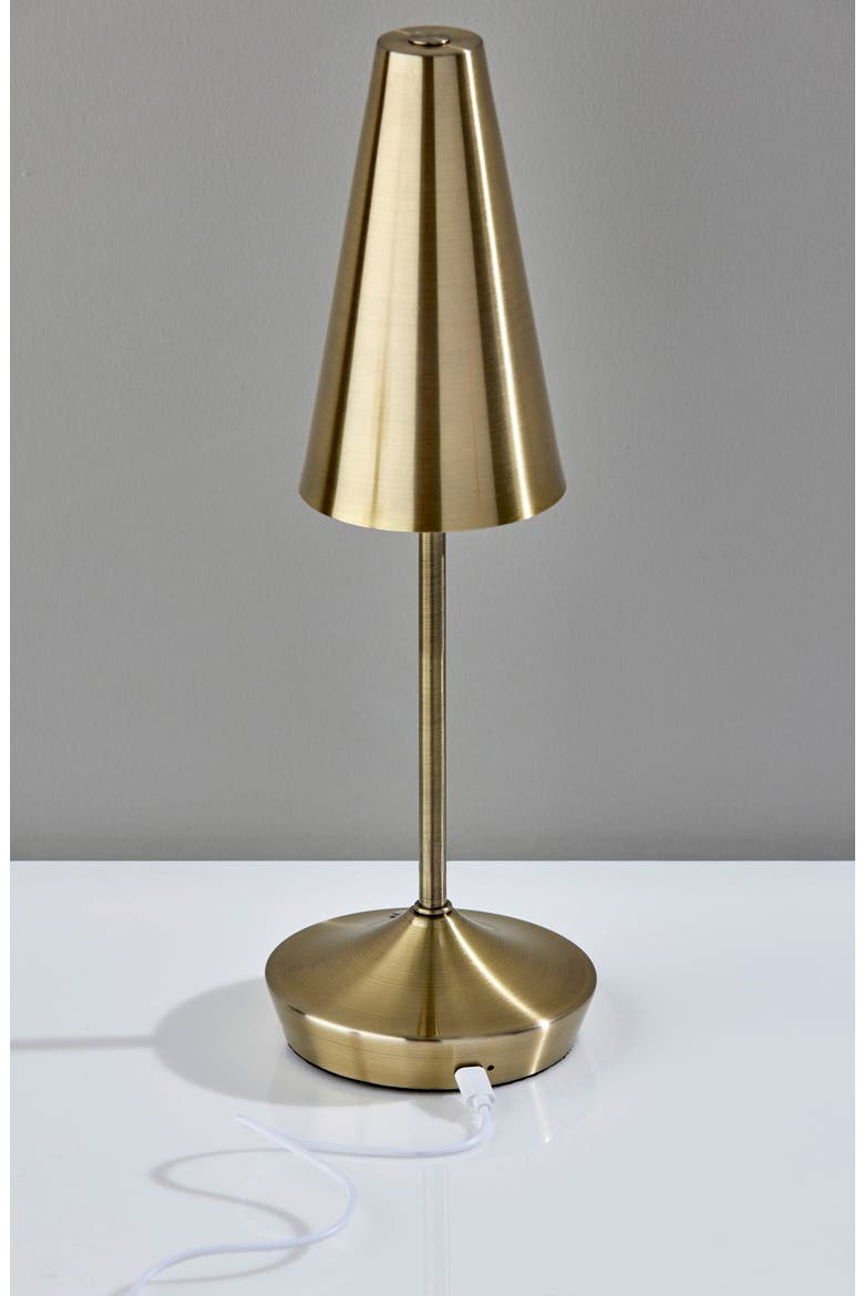 Flynn Cordless LED Table Lamp, Alternate, color, ANTIQUE BRASS