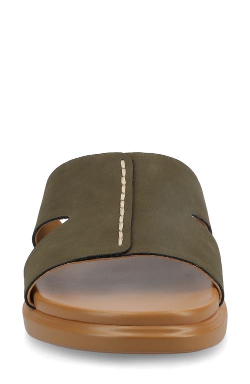 Journee Collection Misey Slide Sandal In Olive