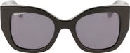 FERRAGAMO Gancini 51mm Gradient Modified Rectangular Sunglasses