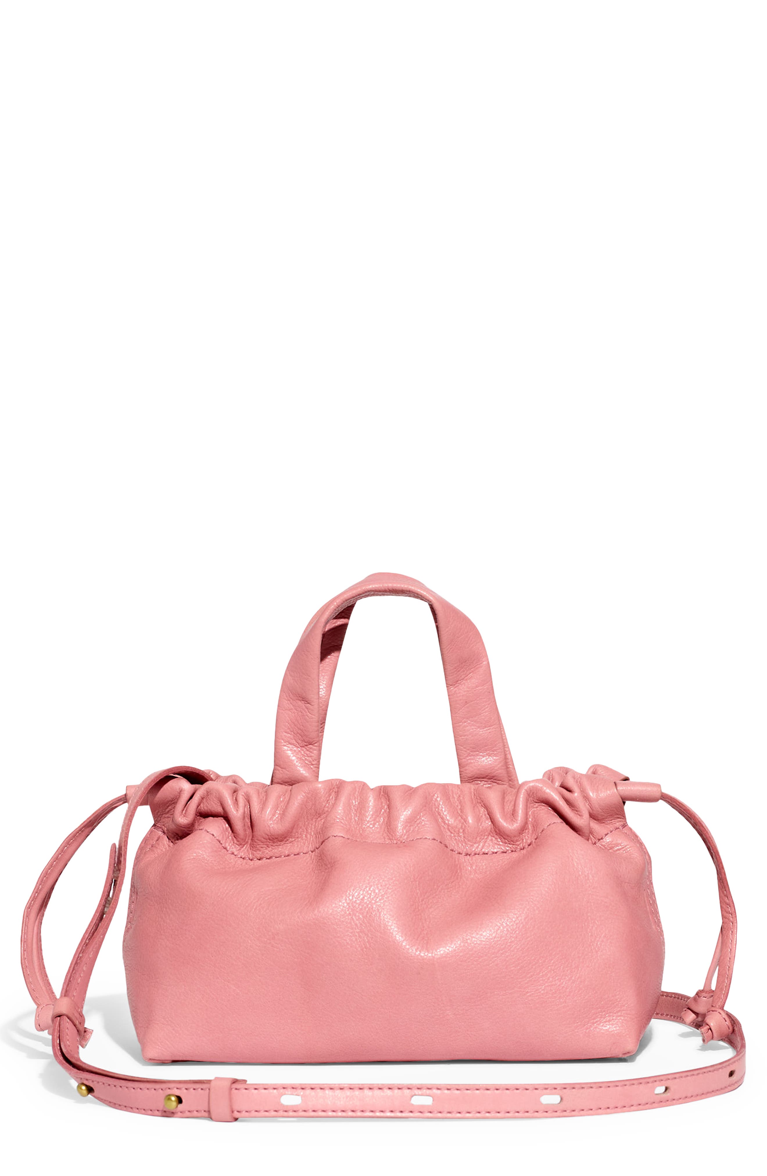 Mini The Piazza Leather Crossbody Bag, Main, color, MISTY ROSE