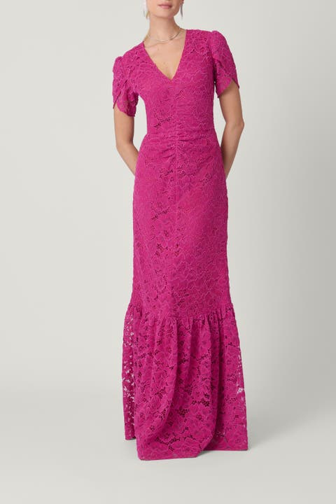 Corded Lace Midnight Bolton Dress