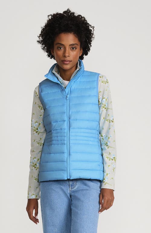 Lands' End Wanderweight Packable Ultralight Down Vest In Bermuda Blue