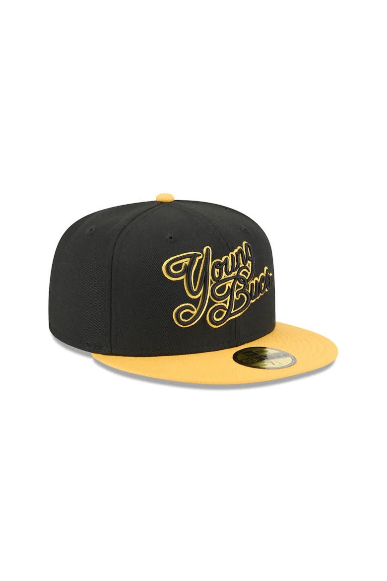 Men's New Era  Black Indianapolis Indians Theme Nights 59FIFTY Fitted Hat, Alternate, color, Black