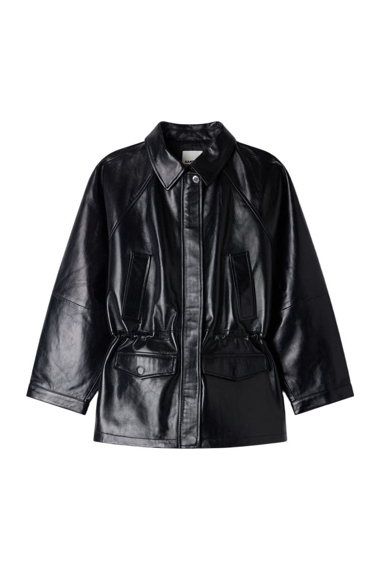Smooth leather jacket, Alternate, color, Black