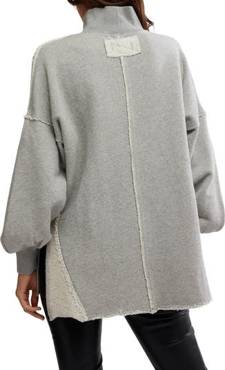 Sale Free People Heather Gray Turtleneck Tunic