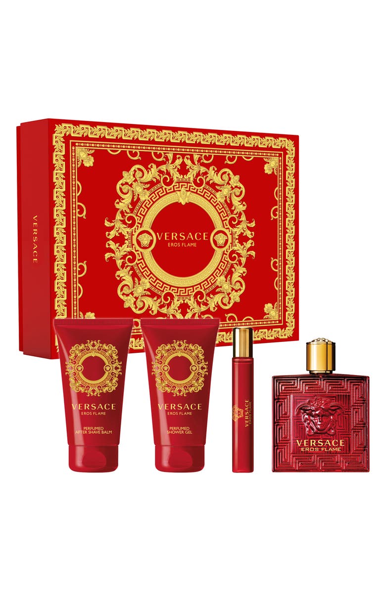 Versace Eros Flame 4-Piece Fragrance Gift Set $187 Value, Main, color, 