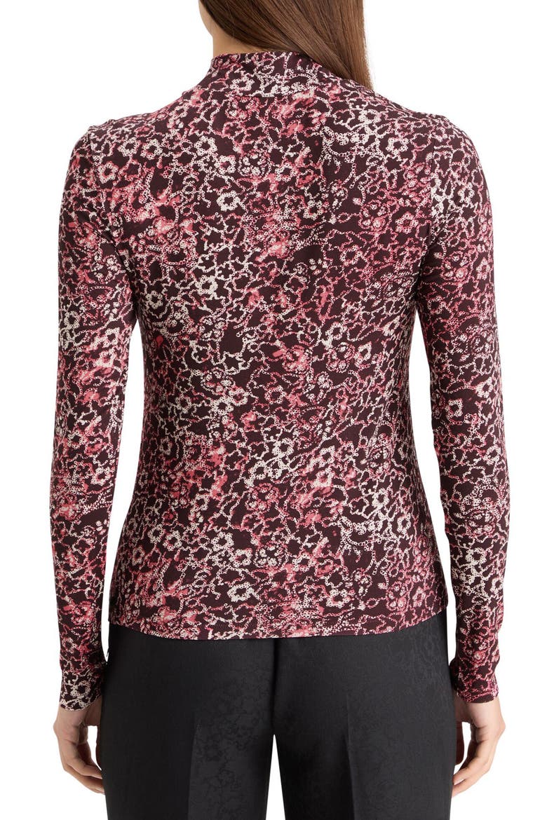 Print Mock Neck Top, Alternate, color, SHIBORI FLORAL PINK