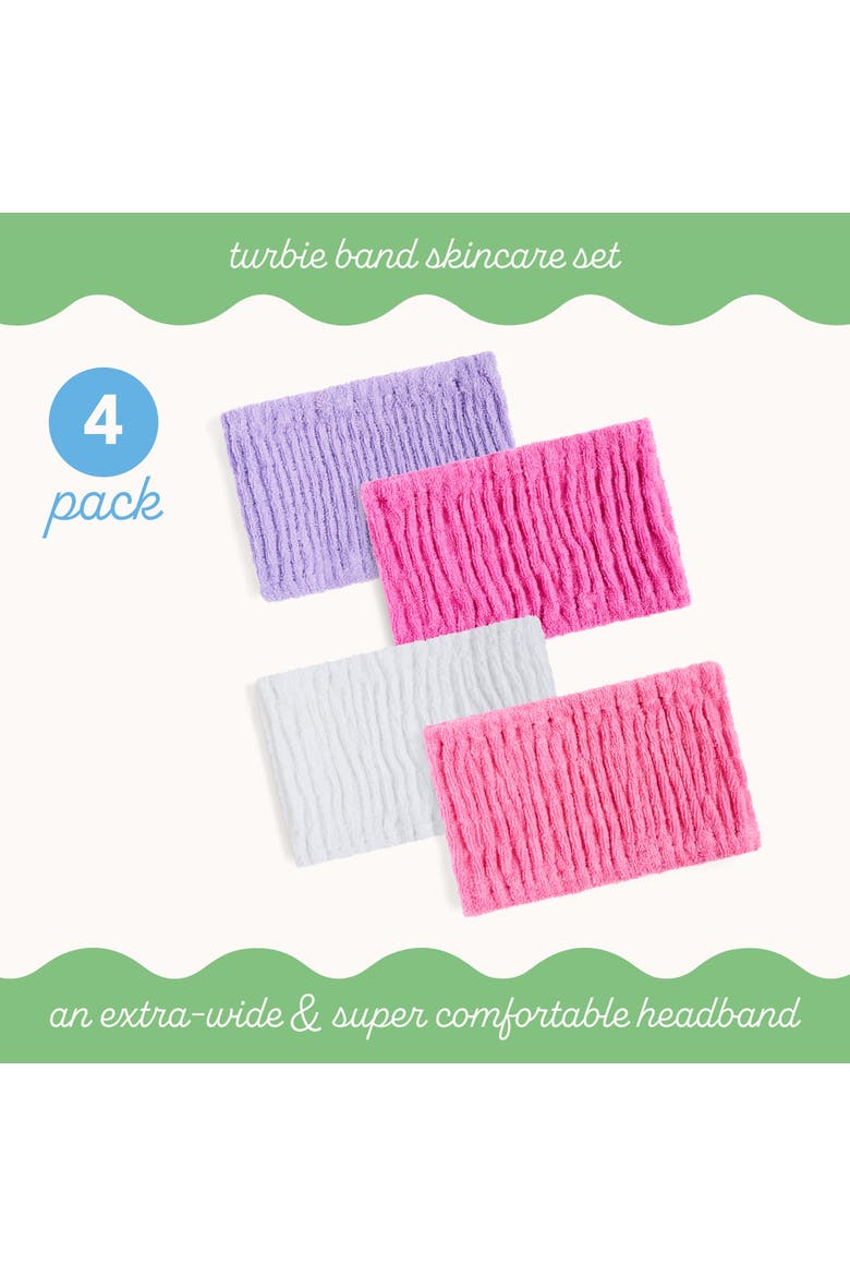 4 Pack Turbie Band, Extra Wide Cotton Headbands, Alternate, color, Berry Lovely